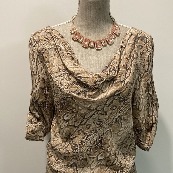Bcbgmaxazria Romper Marcelle Python Print Silk  Shorts - Picture 8 of 16